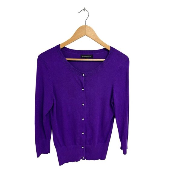 Express Design Studio women's light cardigan purple size S - Picture 6 of 9
